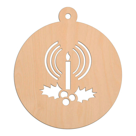 Candle Bauble wooden shapes