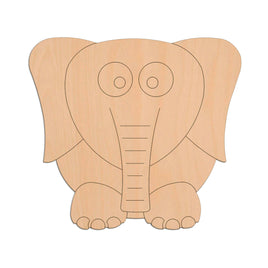 Elephant (Style A) wooden shapes