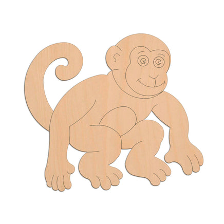 Monkey (Style A) wooden shapes