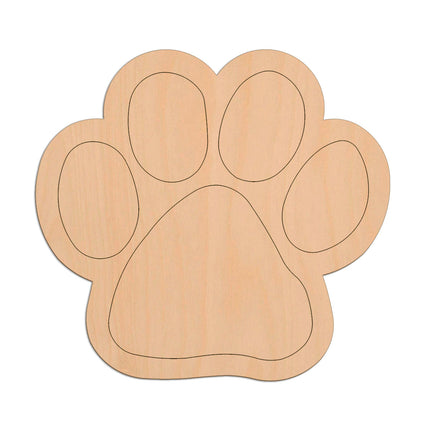 Paw (Style B) wooden shapes