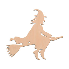 Witch On A Broom wooden shapes