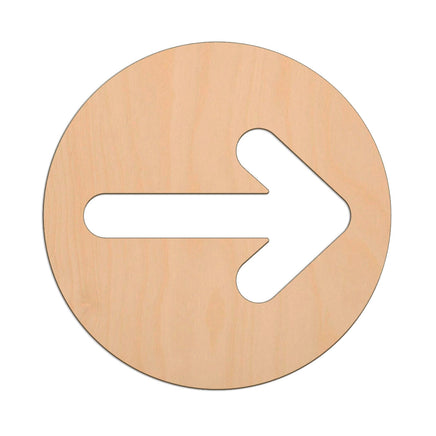 Arrow In Circle wooden shapes