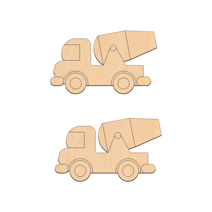 Cement Truck - 11.6cm x 6.9cm wooden shapes