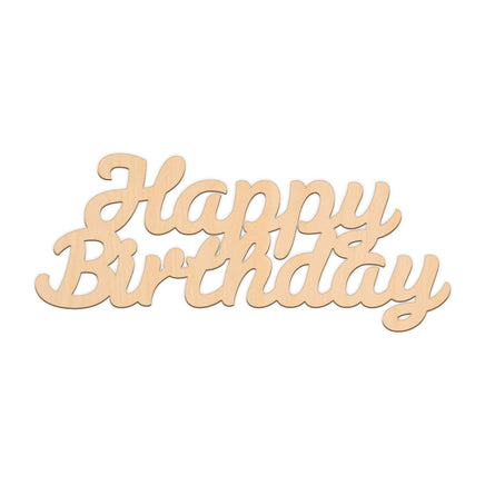 Happy Birthday Words wooden shapes