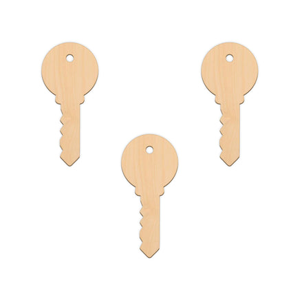 Key (Style A) - 4.6cm x 10cm wooden shapes