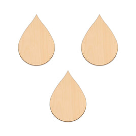 Rain Drop - 7.1cm x 10cm wooden shapes