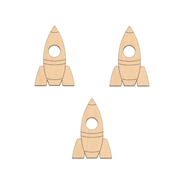 Rocket - 11.4cm x 7.6cm wooden shapes