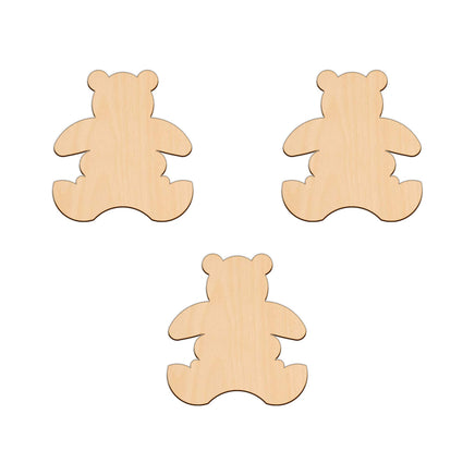 Sitting Teddy - 9.3cm x 10cm wooden shapes
