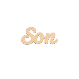 Son Word wooden shapes