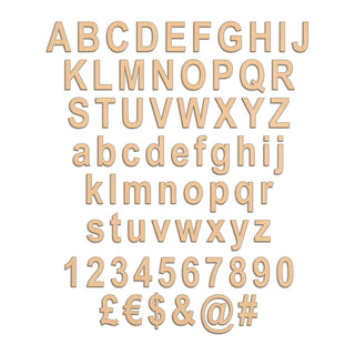 Individual Letters - Arial Narrow