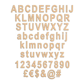 Individual Letters - Arial Narrow