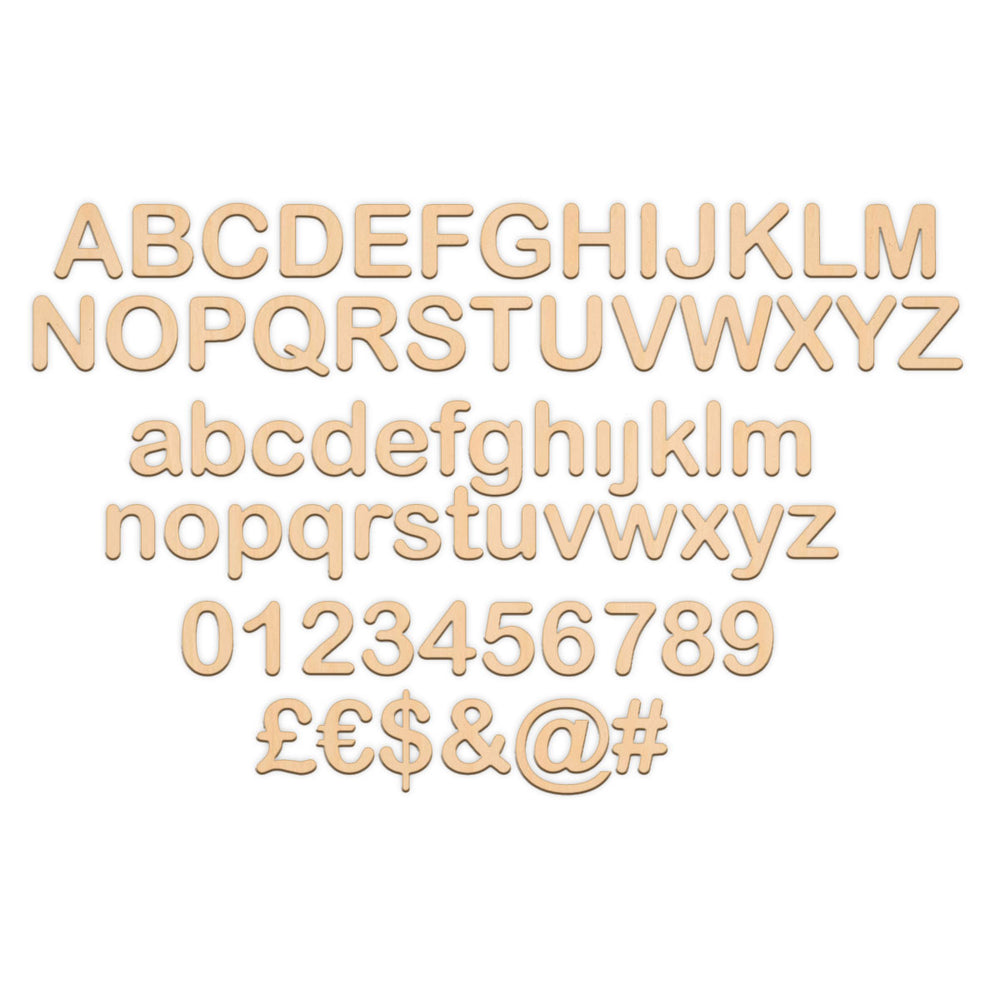 Individual Letters - Arial Rounded | Wood Craft Shapes