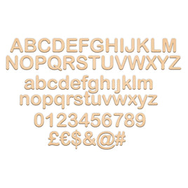 Individual Letters - Arial Rounded wooden shapes