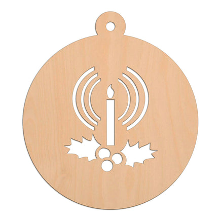 Candle Bauble wooden shapes