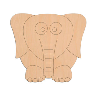 Elephant (Style A) wooden shapes
