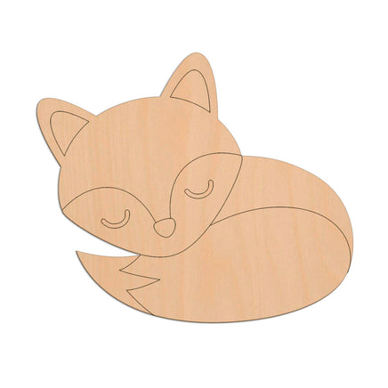 Fox Sleeping wooden shapes