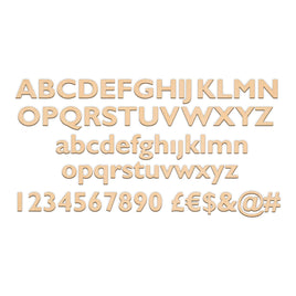 Individual Letters - Gill Sans MT wooden shapes