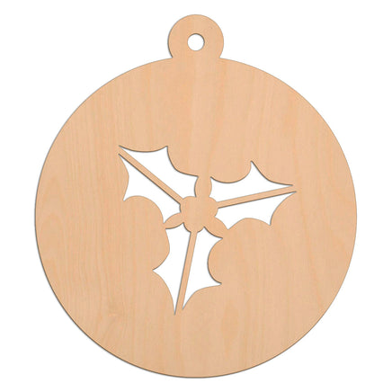 Holly (Style B) Bauble wooden shapes
