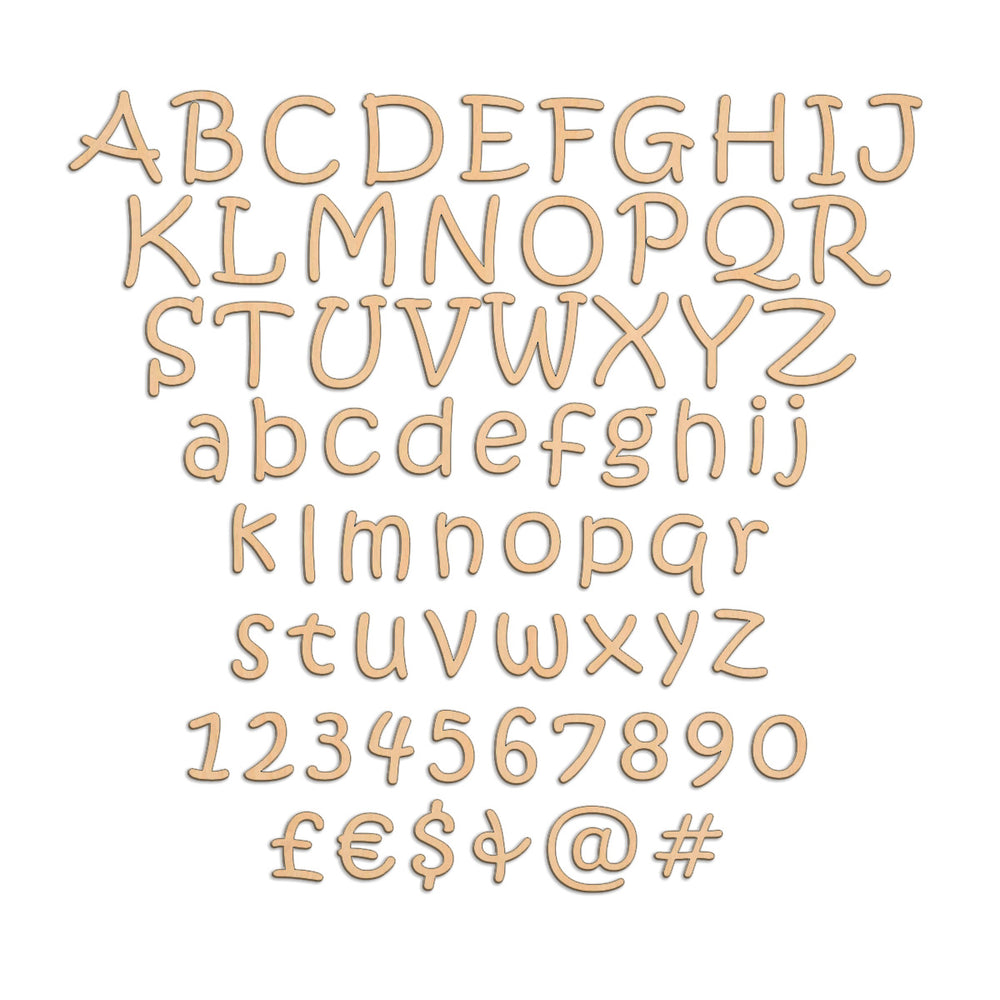 Individual Letters - Kristen ITC | Wood Craft Shapes