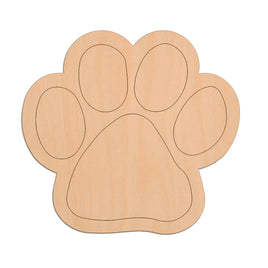 Paw (Style B) wooden shapes