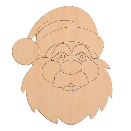 Santa Face wooden shapes