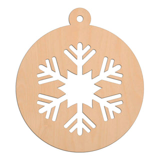 Snowflake Bauble wooden shapes