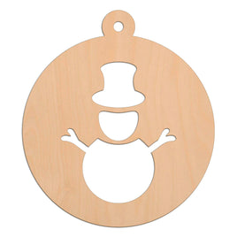 Snowman Bauble wooden shapes