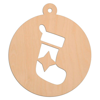 Stocking Bauble wooden shapes