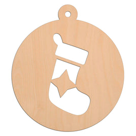 Stocking Bauble wooden shapes