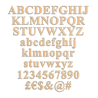 Individual Letters - Times New Roman