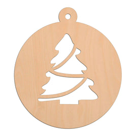 Tree (Style A) Bauble wooden shapes