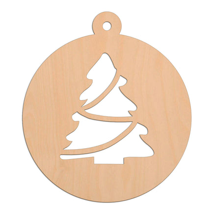 Tree (Style A) Bauble wooden shapes