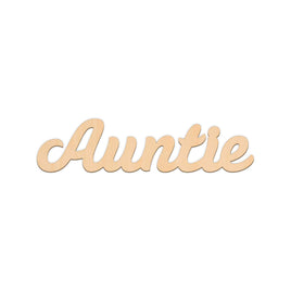 Auntie Word wooden shapes