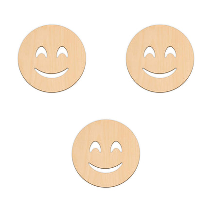 Beaming Face Emoji - 10cm x 10cm wooden shapes