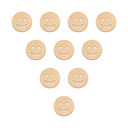 Beaming Face Emoji - 5cm x 5cm wooden shapes