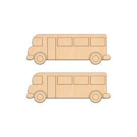 Bus - 17cm x 6cm wooden shapes