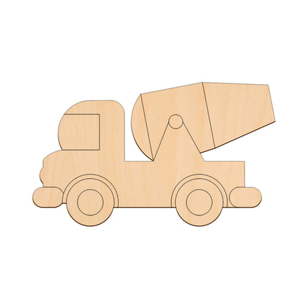Cement Truck - 23.3cm x 13.8cm wooden shapes