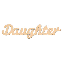 Daughter Word wooden shapes