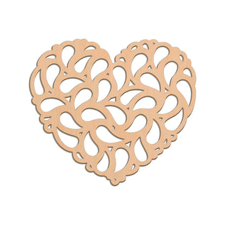 Decorative Heart (Style A) wooden shapes