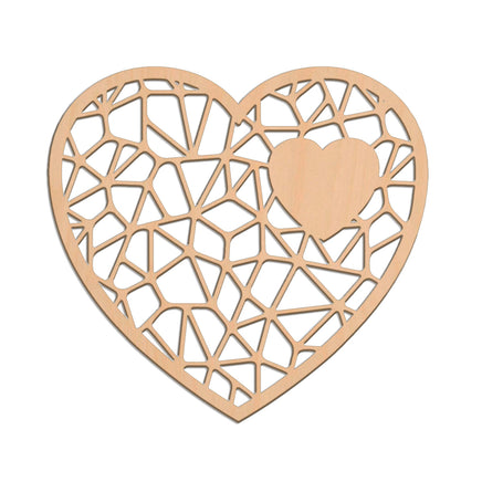Decorative Heart (Style B) wooden shapes
