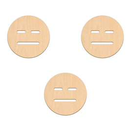 Expressionless Face Emoji - 10cm x 10cm wooden shapes