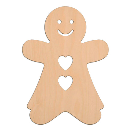 Gingerbread Girl (Style B) Hearts wooden shapes