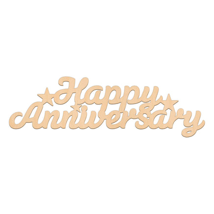 Happy Anniversary Words wooden shapes