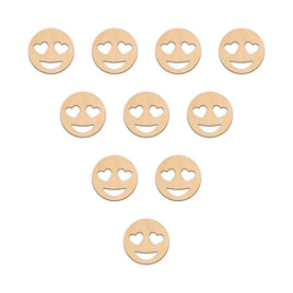 Heart Eyes Face Emoji - 5cm x 5cm wooden shapes