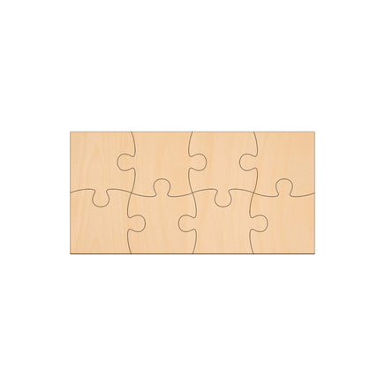 8 Piece Jigsaw - 20cm x 10cm wooden shapes