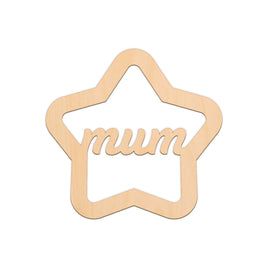 Mum In Star Frame (Style A) wooden shapes