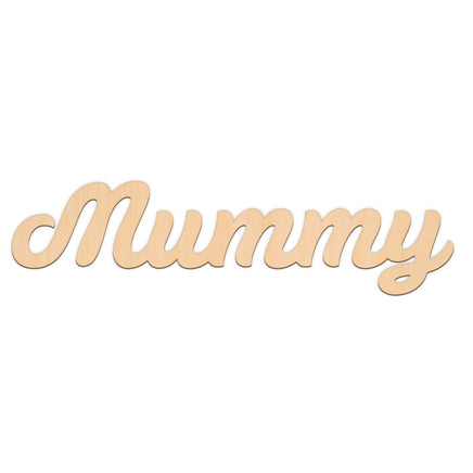 Mummy Word wooden shapes