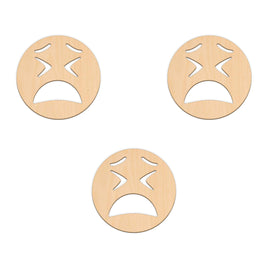 Persevering Face Emoji - 10cm x 10cm wooden shapes