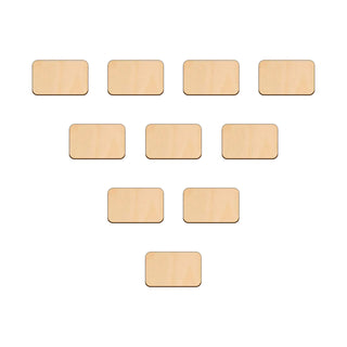 Rectangles wooden shapes