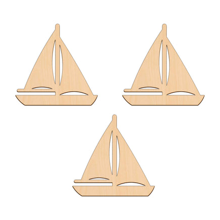 Sail Boat - 10.2cm x 10.2cm wooden shapes